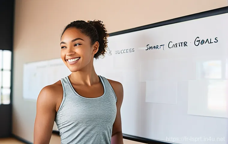 레저스포츠지도자 자격증 준비 중 동기부여 팁 - **Prompt 1: The Power of Defined Goals and Visualization**
    "A determined and focused young woman...